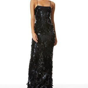 Alice + Olivia FIFI SEQUIN EMBELLISHED MAXI DRESS NWT